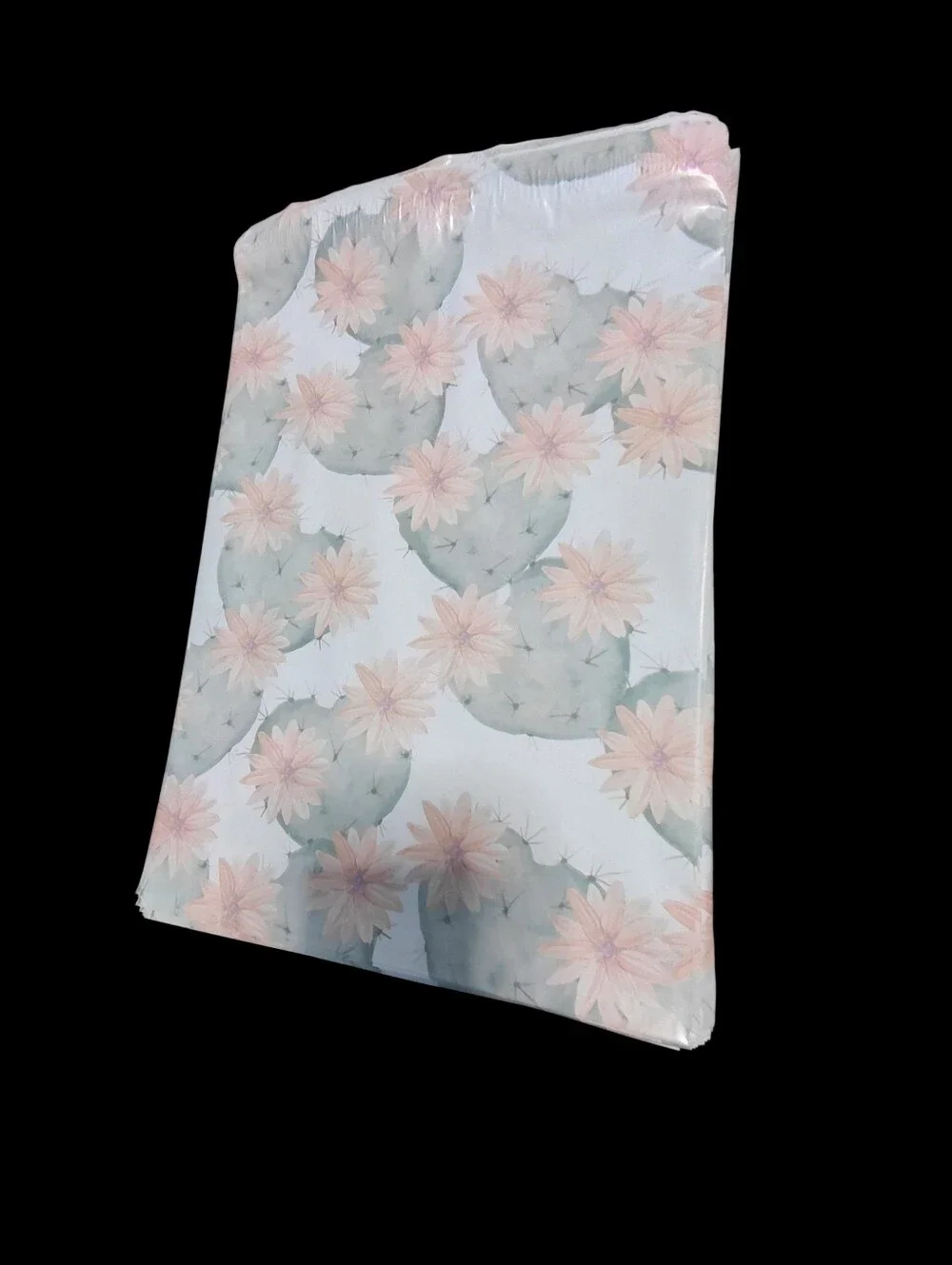 20ct. 10x13 Flowering Cactus Polymailers Random Thank You Cards/Stickers